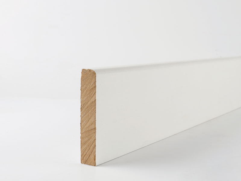 white primed chamfered architrave
