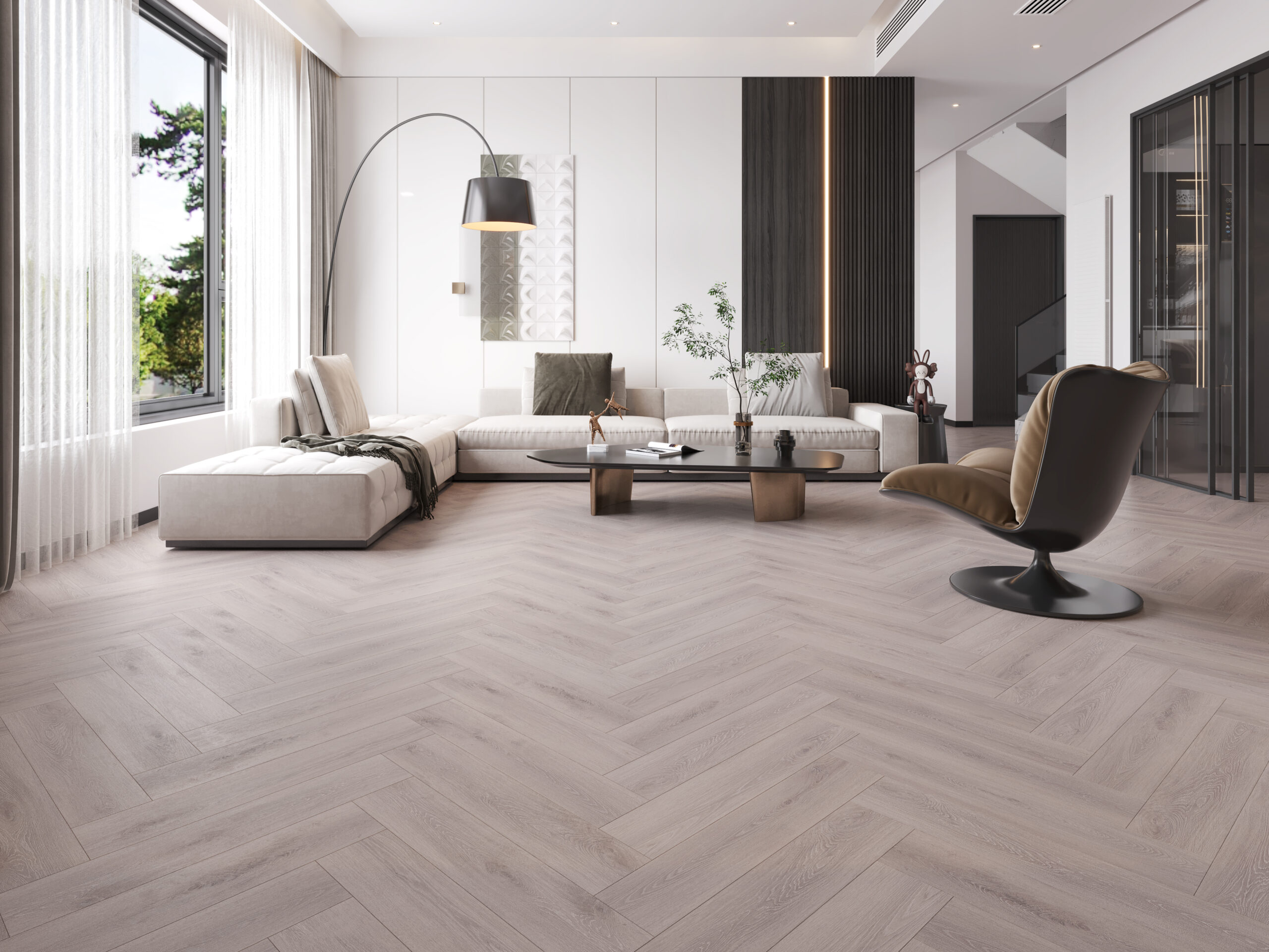 image of milano herringbone, piazza oak