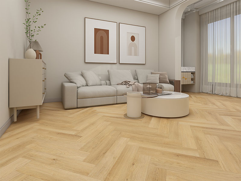 7mm x 100mm x 600mm<BR>OLYMPUS PRO<BR>HERRINGBONE<BR>ARTEMIS OAK BEIGE<BR>SPC FLOORING<BR> - Image 2